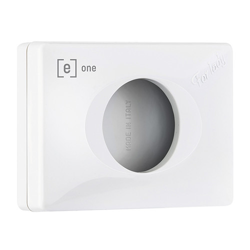 Hygienebeutelspender für Kunststoffbeutel / weiß / Kunststoff / 135x95x32mm Produktbild Front View L