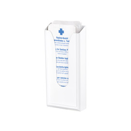 Hygienebeutelspender für Papierbeutel weiß / Kunststoff / 290x135x55mm Produktbild