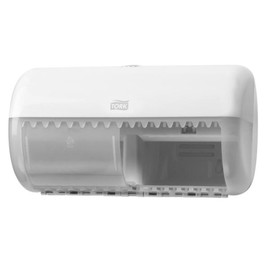 Toilettenpapierspender für Kleinrollen Kunststoff / weiß / 286x158x153mm / Tork 557000 Produktbild
