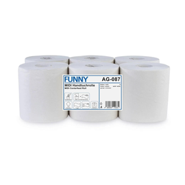 Handtuchrollen 1-lagig / weiß / 20cm / 200m / Ø19cm / Recycling / Innenabwicklung (PACK=6 ROLLEN) Produktbild