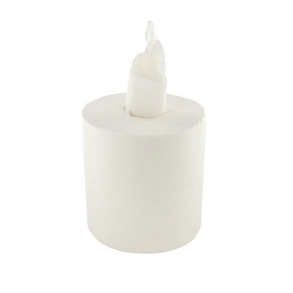 Handtuchrollen 1-lagig / weiß / 19,7cm / 292m / Ø19,8cm / Zellstoff / Innen-/Außenabwicklung / Papernet (PACK=6 ROLLEN) Produktbild Additional View 1 XL