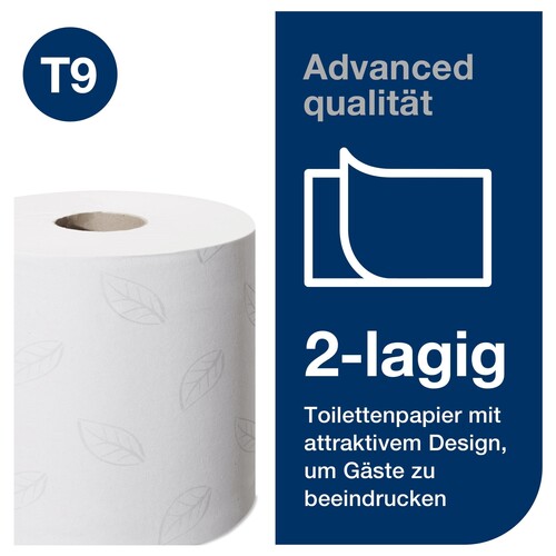 STN Toilettenpapier SmartOneMini T9 2-lagig / 620 Blatt / weiß / 13,4x18cm / Tork 472193 (KTN=12 ROLLEN) Produktbild Additional View 3 L