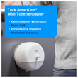 STN Toilettenpapier SmartOneMini T9 2-lagig / 620 Blatt / weiß / 13,4x18cm / Tork 472193 (KTN=12 ROLLEN) Produktbild Additional View 4 S