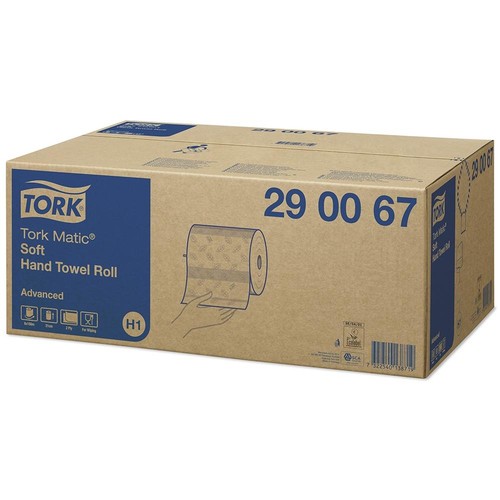 Handtuchrollen Tork Matic H1 Advanced 2-lagig / weiß / 21cm / 150m / Ø19cm / Tork 290067 (PACK=6 ROLLEN) Produktbild Additional View 1 L