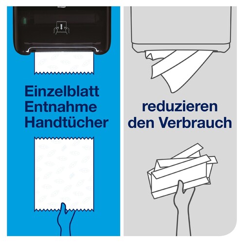 Handtuchrollen Tork Matic H1 Advanced 2-lagig / weiß / 21cm / 150m / Ø19cm / Tork 290067 (PACK=6 ROLLEN) Produktbild Side View L