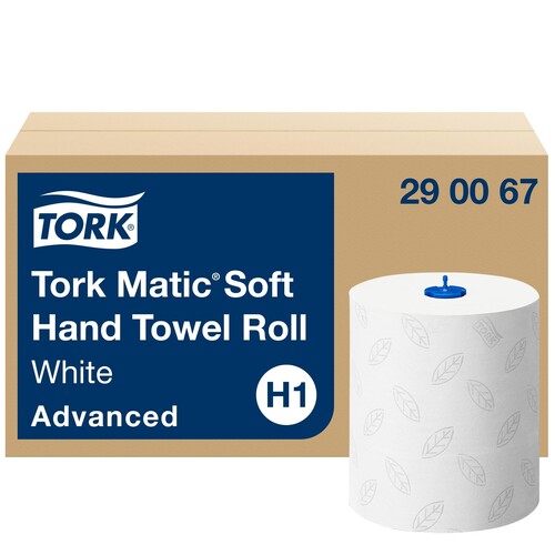 Handtuchrollen Tork Matic H1 Advanced 2-lagig / weiß / 21cm / 150m / Ø19cm / Tork 290067 (PACK=6 ROLLEN) Produktbild Additional View 2 L