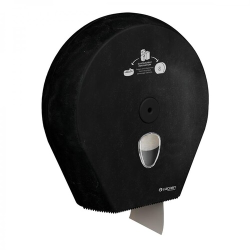 Toilettenpapierspender für Maxi Jumborollen / Kunststoff / schwarz / Produktbild Front View L
