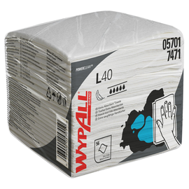 Wischtuch Wypall L40 1-lagig / weiß / 32x33cm / 1008 Stück / Extrasaugfähig / Kimberly Clark 7471 (KTN=1008 STÜCK) Produktbild