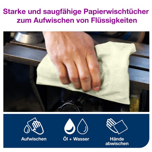 Putzrollen 2-lagig / grün / 23,5x34cm / 510m / Ø37cm / 1500 Abrisse / Tork Advanced 129243 (PACK=2 ROLLEN) Produktbild Additional View 3 L