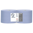 Putzrollen Standard Recycling 2-lagig / blau / 21,5x36cm / 360m / Ø 27,5cm / 1000 Abrisse / Papernet (PACK=2 ROLLEN) Produktbild
