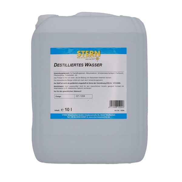 Destilliertes Wasser 10Liter Kanister (ST=10 LITER) Produktbild Front View XL