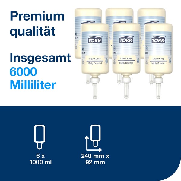 Seife S1 Premium mild und frischer Duft 1000ml / hellgelb / Tork 420501 (ST=1000 MILLILITER) Produktbild Additional View 4 XL