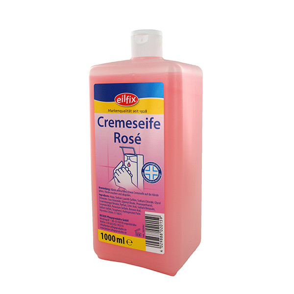 Cremeseife rose 1000ml / Euroflasche (FL=1000 MILLILITER) Produktbild Front View XL