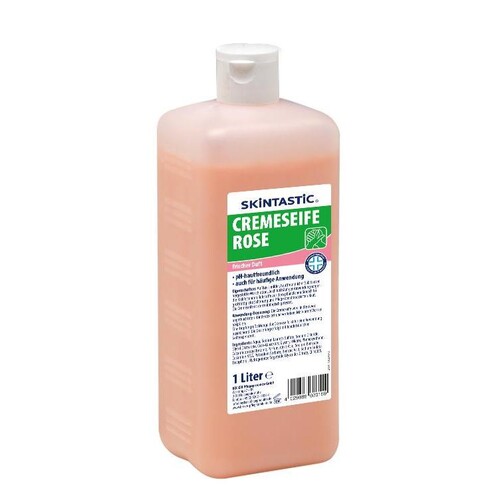 Cremeseife rose 1000ml / Euroflasche (FL=1000 MILLILITER) Produktbild Front View L