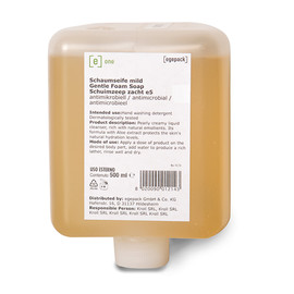 Schaumseife e5 mild antimikrobiell 500ml / e one (KARTON = 12 FLASCHEN Á 500 MILLILITER) Produktbild