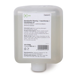 Cremeseife e4 antimikrobiell 500ml / e one (KARTON = 12 FLASCHEN Á 500 MILLILITER) Produktbild