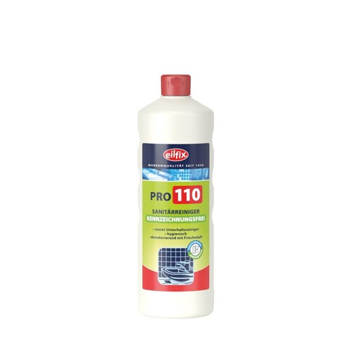 Sanitärreiniger PRO 110 1 Liter ökologischer Unterhaltsreiniger Kennzeichnungsfrei (FL=1 LITER) Produktbild Front View L