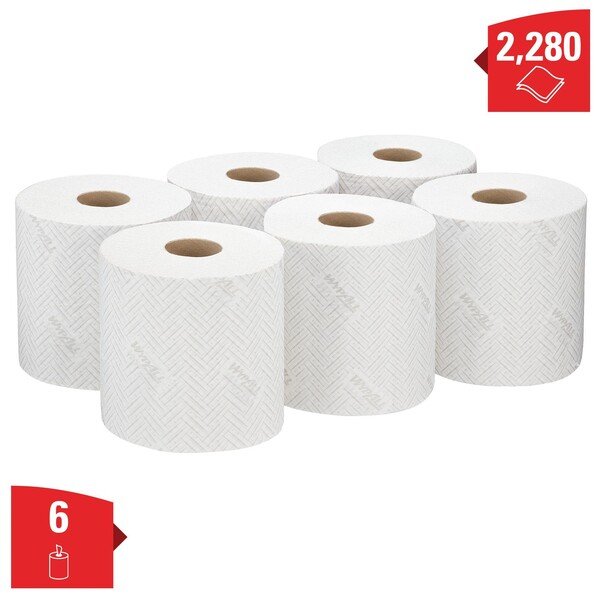 Wischtuch Wypall L20 7303 2-lagig / weiß / 18,3x38cm / 380 Abrisse Kimberly Clark (PACK=6 ROLLEN) Produktbild Additional View 5 XL