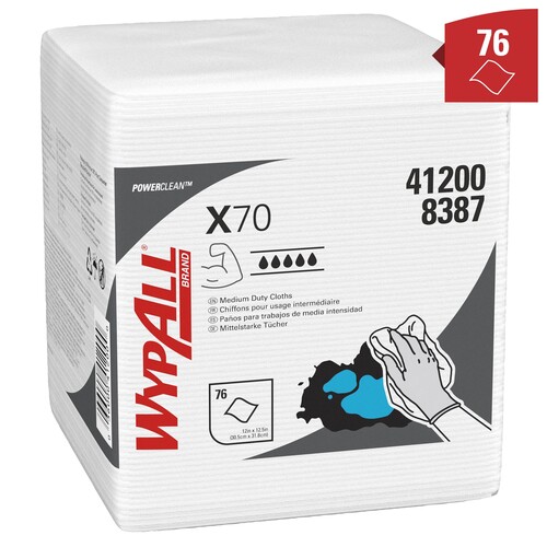 Wischtuch Wypall X70 / 8387 weiß / 30,5x31,8cm / 912 Tücher Viertelgefaltet Produktbild Additional View 7 L