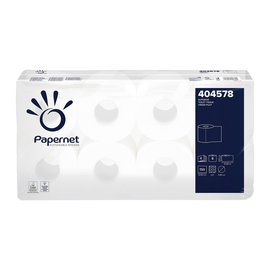 Toilettenpapier 4-lagig / 150 Blatt / Zellstoff / weiß / Papernet (PACK=72 ROLLEN) Produktbild