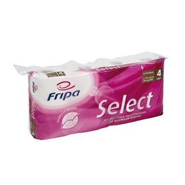 Toilettenpapier 4-lagig / 160 Blatt / Zellstoff / hochweiß / Fripa Select (PACK=8 ROLLEN) Produktbild