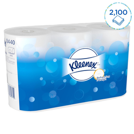 Toilettenpapier 3-lagig / 350 Blatt / Zellstoff / hochweiß / Kimberly Clark 8440 (KTN=36 ROLLEN) Produktbild