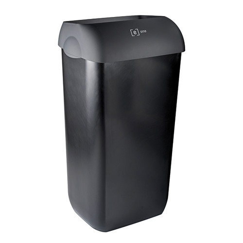 Abfallbehälter e13 23 Liter / schwarz / Kunststoff / 330x220x490mm ohne Deckel e one Produktbild Front View L