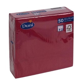 Servietten 1/4 Falz 33x33cm 3-lagig bordeaux Duni 154491 Produktbild