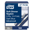 Servietten Soft  1/4 Falz / 39x39cm / 3-lagig / dunkelblau / Tork 477594 (PACK=100 STÜCK) Produktbild Additional View 5 S