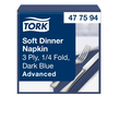 Servietten Soft  1/4 Falz / 39x39cm / 3-lagig / dunkelblau / Tork 477594 (PACK=100 STÜCK) Produktbild