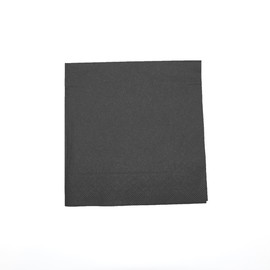 Servietten Tissue Basic 1/4 Falz / 33x33cm / 3-lagig / schwarz (PACK=100 STÜCK) Produktbild