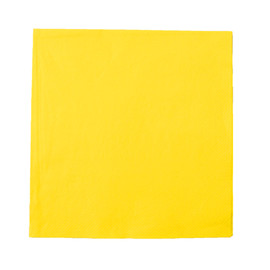 Servietten Tissue Basic 1/4 Falz / 40x40cm / 3-lagig / gelb (PACK=100 STÜCK) Produktbild