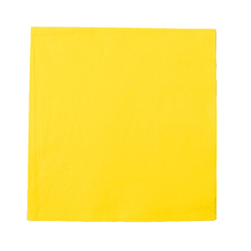 Servietten Tissue Basic 1/4 Falz / 40x40cm / 3-lagig / gelb (PACK=100 STÜCK) Produktbild