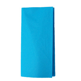 Servietten Tissue Basic 1/8 Falz / 40x40cm / 3-lagig /  aqua blau (PACK=100 STÜCK) Produktbild