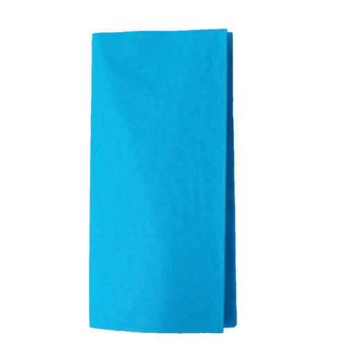 Servietten Tissue Basic 1/8 Falz / 40x40cm / 3-lagig /  aqua blau (PACK=100 STÜCK) Produktbild