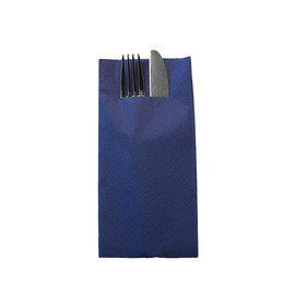 Besteckserviettentaschen Tissue Deluxe 1/8 Falz / 40x40cm / 4-lagig / blau (PACK=75 STÜCK) Produktbild