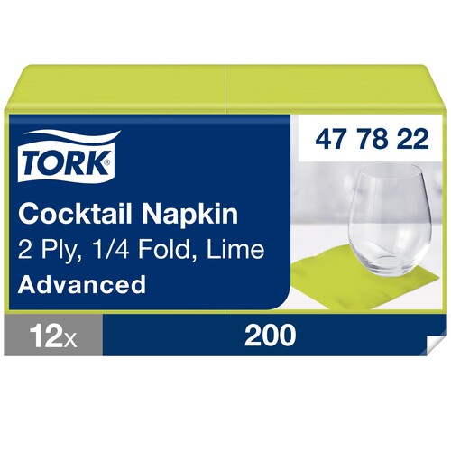 Servietten 1/4 Falz / 24x24cm / 2-lagig / limone / Tork 477822 (PACK=200 STÜCK) Produktbild Additional View 3 L