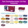 Servietten Cocktail 1/4 Falz 24x24cm / 2-lagig / bordeauxrot (PACK=200 STÜCK) Produktbild Additional View 7 S