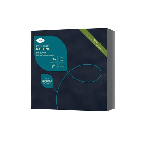 Servietten Dunisoft 1/4 Falz / 40x40cm / schwarz / Duni (PACK=60 STÜCK) Produktbild Additional View 1 L
