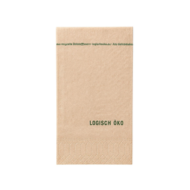 Servietten Fiberpack 1/8 Falz / 33x33cm / 2-lagig / Druck Logisch Öko (KTN=2700 STÜCK) Produktbild
