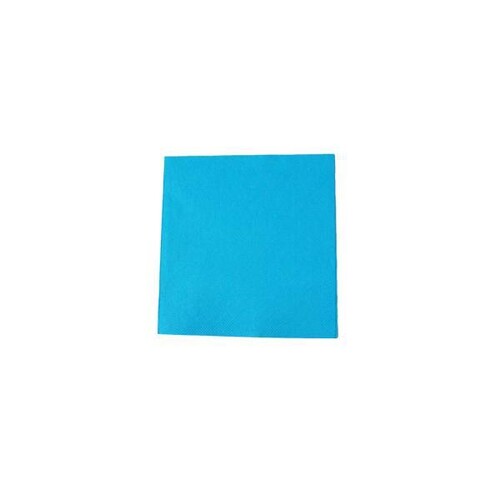 Servietten Tissue Basic 1/4 Falz 24x24cm / 3-lagig / aqua blau (PACK=150 STÜCK) Produktbild