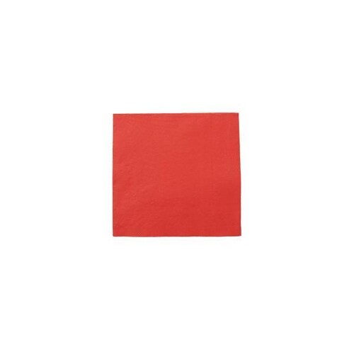 Servietten Tissue Basic 1/4 Falz 24x24cm / 3-lagig / rot (PACK=150 STÜCK) Produktbild