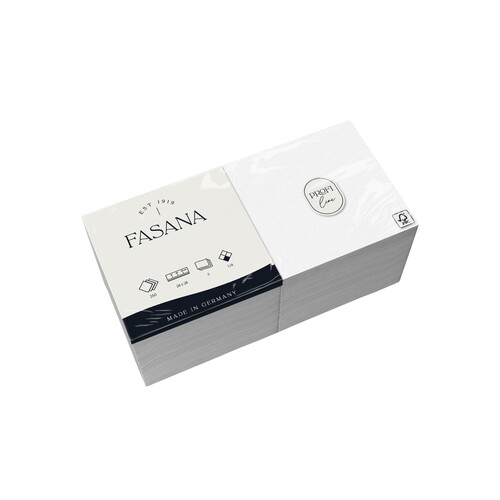 Servietten 1/4 Falz 24x24cm / 3-lagig / weiß / Fasana (PACK=250 STÜCK) Produktbild Front View L