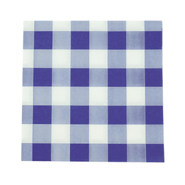 Servietten Tissue KARO 1/4 Falz / 33x33cm / 3-lagig / blau (KTN=600 STÜCK) Produktbild