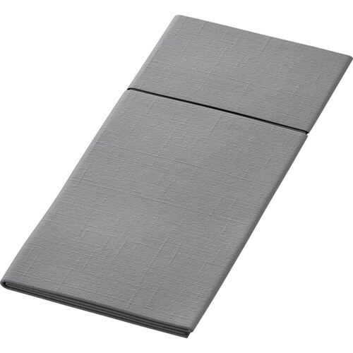 Besteckserviettentaschen Duniletto Slim 40x33cm / granite grey / Duni (PACK=65 STÜCK) Produktbild Front View L