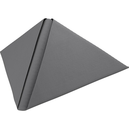 Servietten Dunilin 1/4 Falz / 48x48cm / granit grey / Duni (PACK=36 STÜCK) Produktbild Front View L