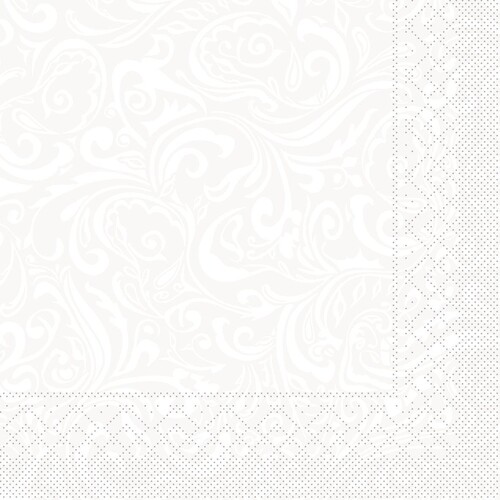 Servietten Tissue LIAS 1/4 Falz / 40x40cm / 3-lagig / weiß (PACK=100 STÜCK) Produktbild Front View L