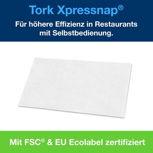 Servietten für Spender 1-lagig / weiß 21,3x33cm / 10840 / Tork / Universal N4 (KTN=9000 STÜCK) Produktbild Additional View 3 XL