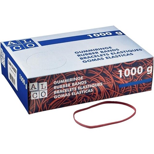 Gummibänder 150x4mm rot ALCO 762-12 (KTN=1000 GRAMM) Produktbild Front View L