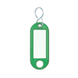 Schlüsselanhänger mit S-Haken und auswechselbaren Etiketten 52x21x3mm grün Kunststoff Wedo 262.8034.04 Produktbild